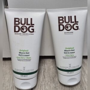 2 New Bulldog Skincare Original Shave Gel with Aloe Vera For Men. 175ml X 2